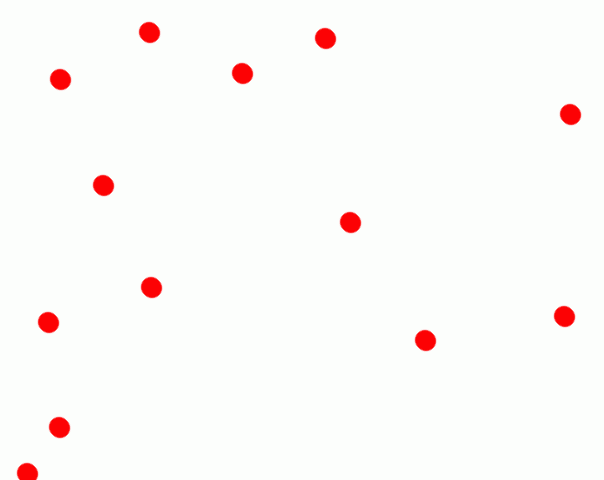 Oranje bollen -stuk of 15.. 17 in rij van geometrische lijnen schets