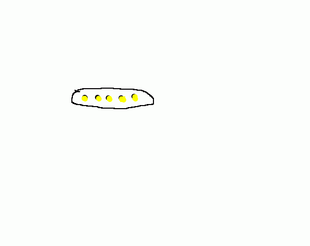 Gele lichten in sigaarvorm Vlijmen schets