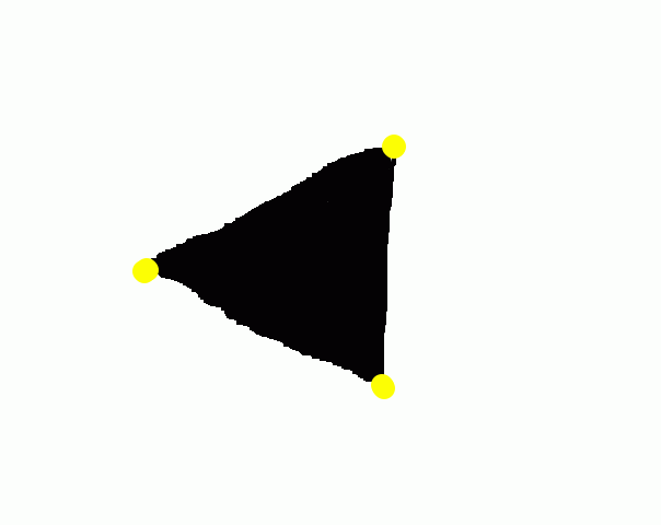 Driehoek met 3 lichten boven Koog aan de Zaan schets